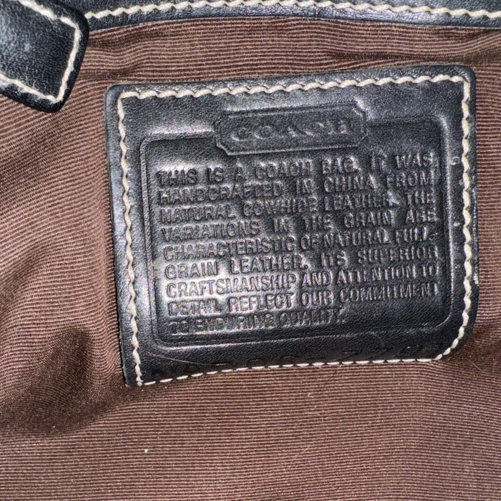 Coach Black Leather Satchel Bag Classic style - Picture 16 of 16